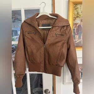 Ci Sono Brown leather jacket Large